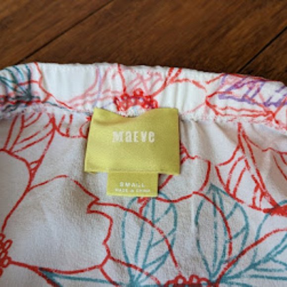 Maeve (Anthropologie) Layered silk floral spaghetti strap blouse - Picture 3 of 6